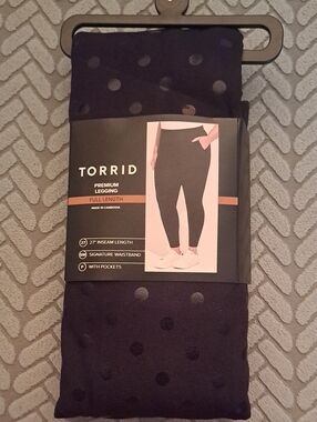 Torrid Size 3 BlackPolka Dot Full-Length Leggings
